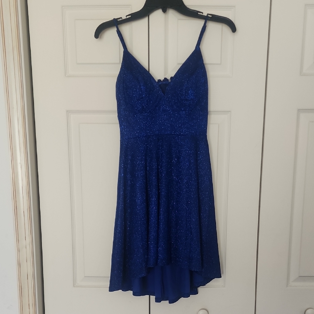 City Triangles Navy Lace Dress